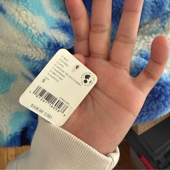 Free people Sherpa pull over blue jacket sweater - Picture 6 of 7